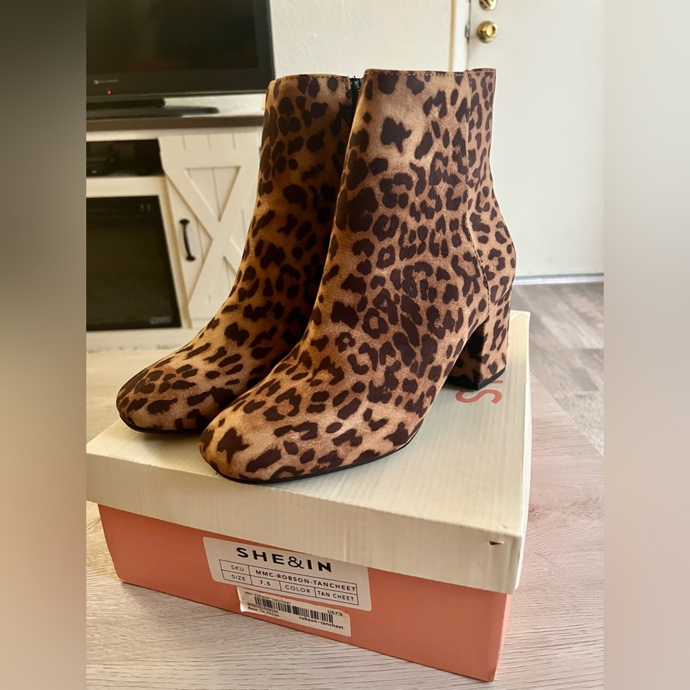 Cheetah booties